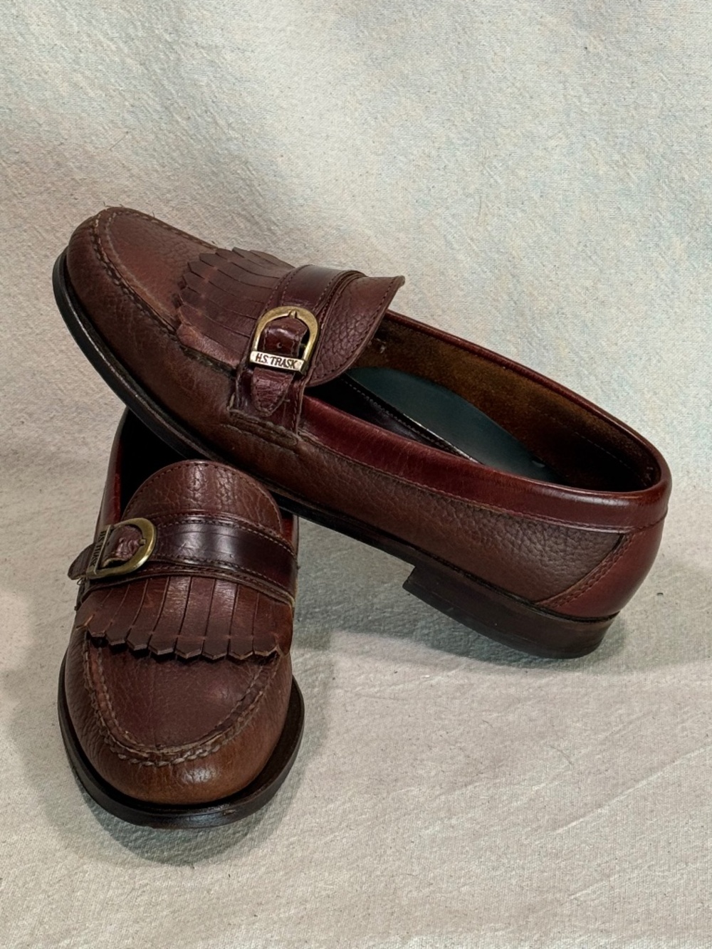 H.S. Trask Kiltie Buckle Strap Loafers Mens Size 9.5M - Picture 8 of 15